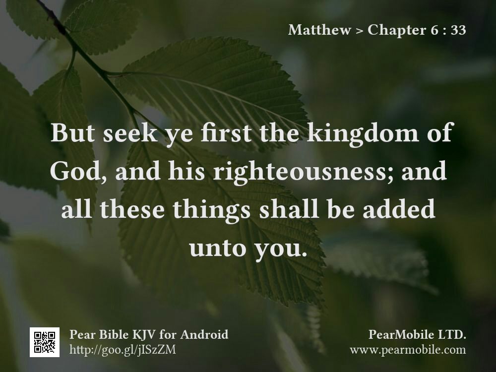 Matthew, Chapter 6:33